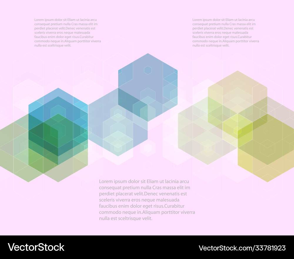 Abstract background with hexagons colorful flow Abstract background with hexagons colorful flow vector image