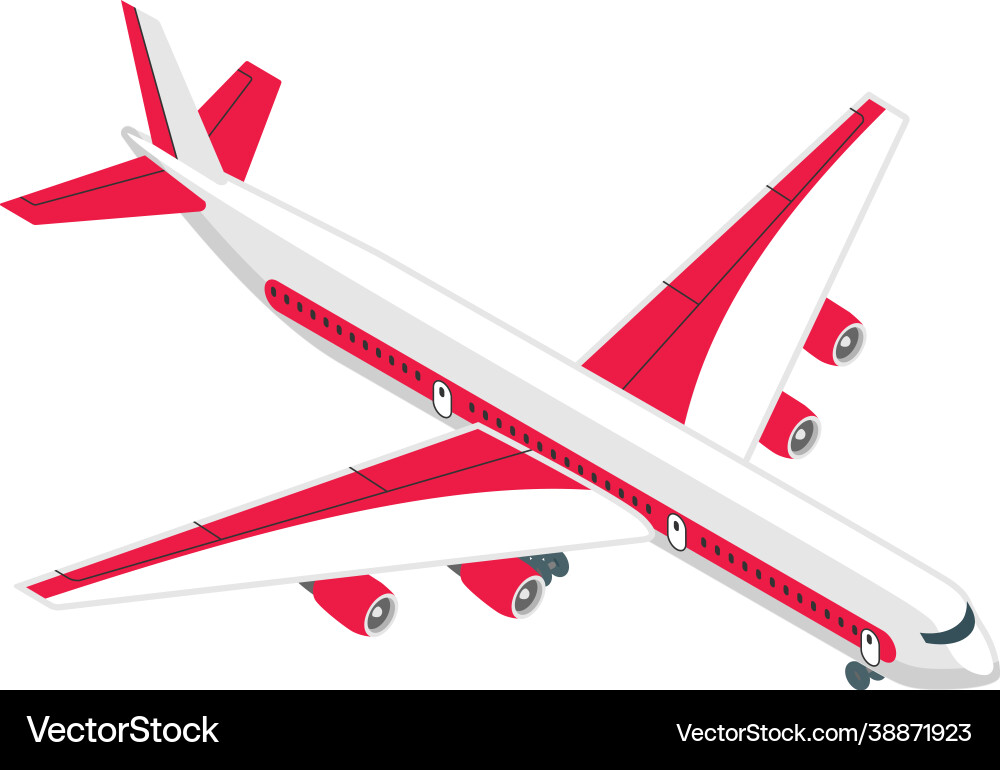 Airliner isometric icon Airliner isometric icon vector image