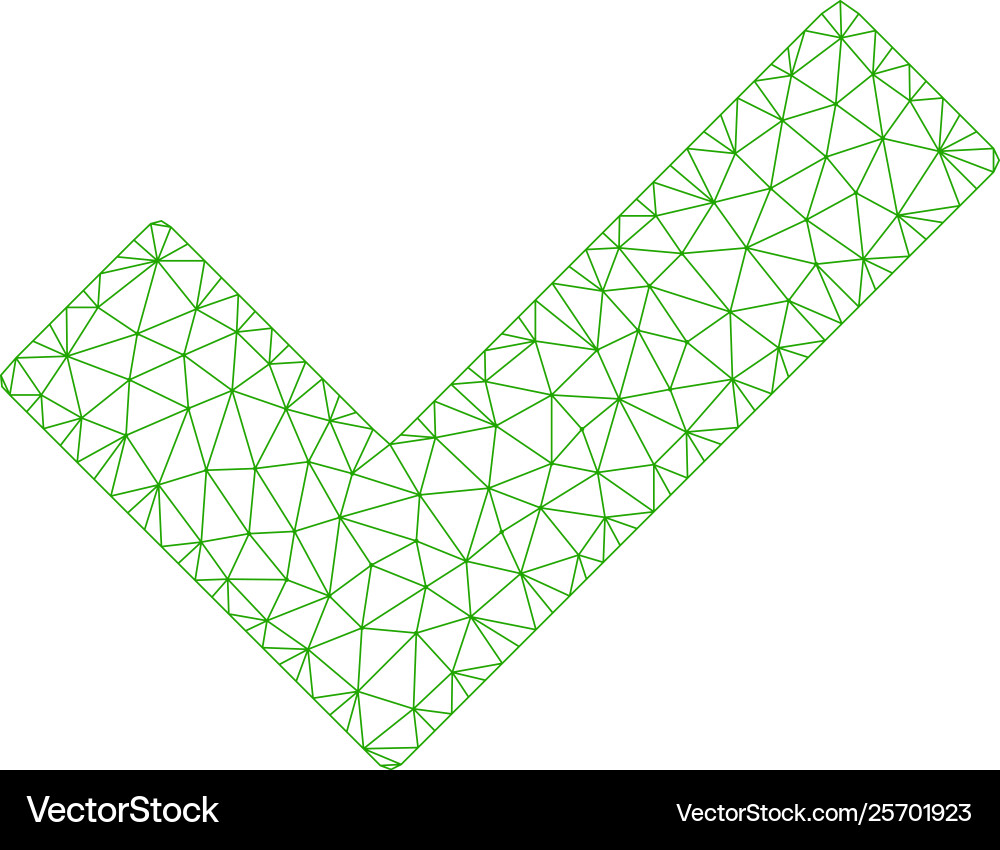 Check tick polygonal frame mesh Check tick polygonal frame mesh Vector Image