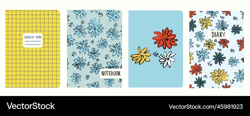 Cover page templates based on patterns Vector Image