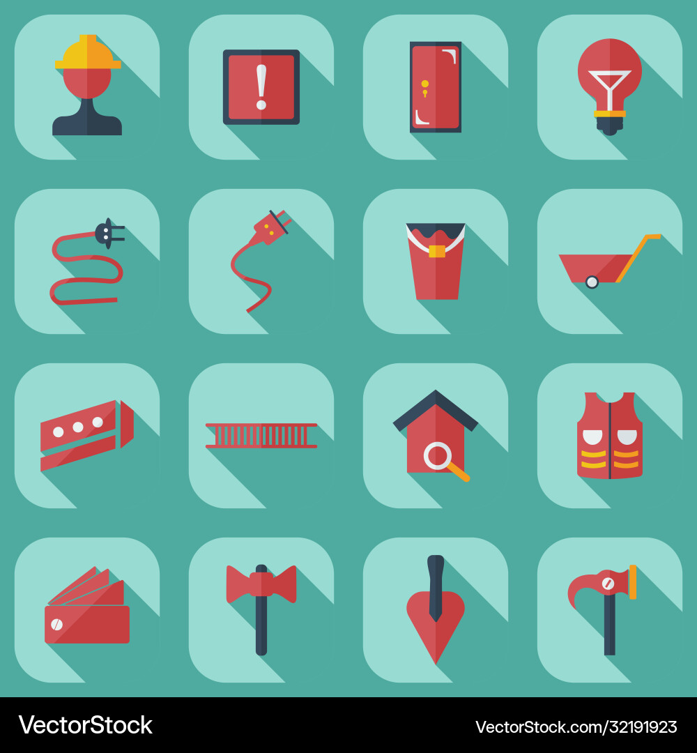 Flat concept set modern design with shadow Vector Image