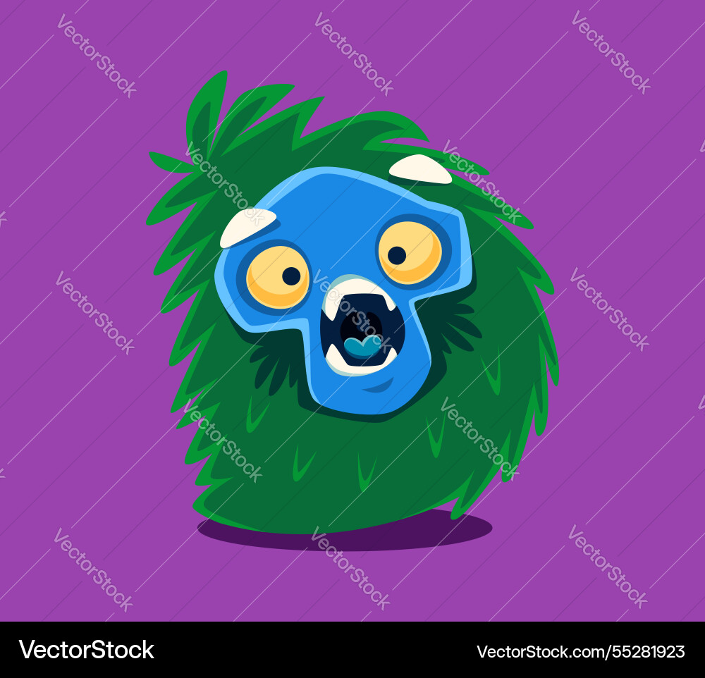 Halloween font letter d spooky monster character Halloween font letter d spooky monster character vector image