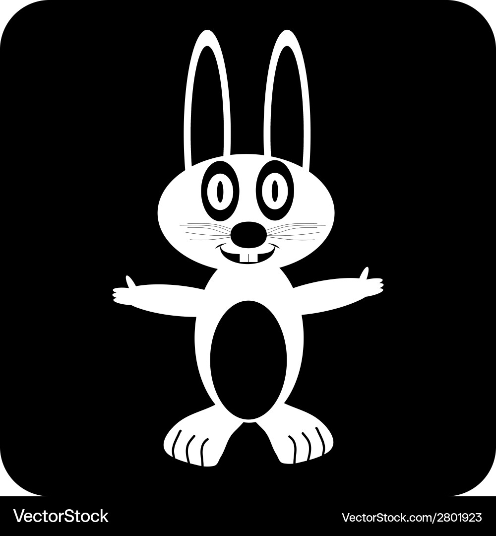 Hare button Vector Image