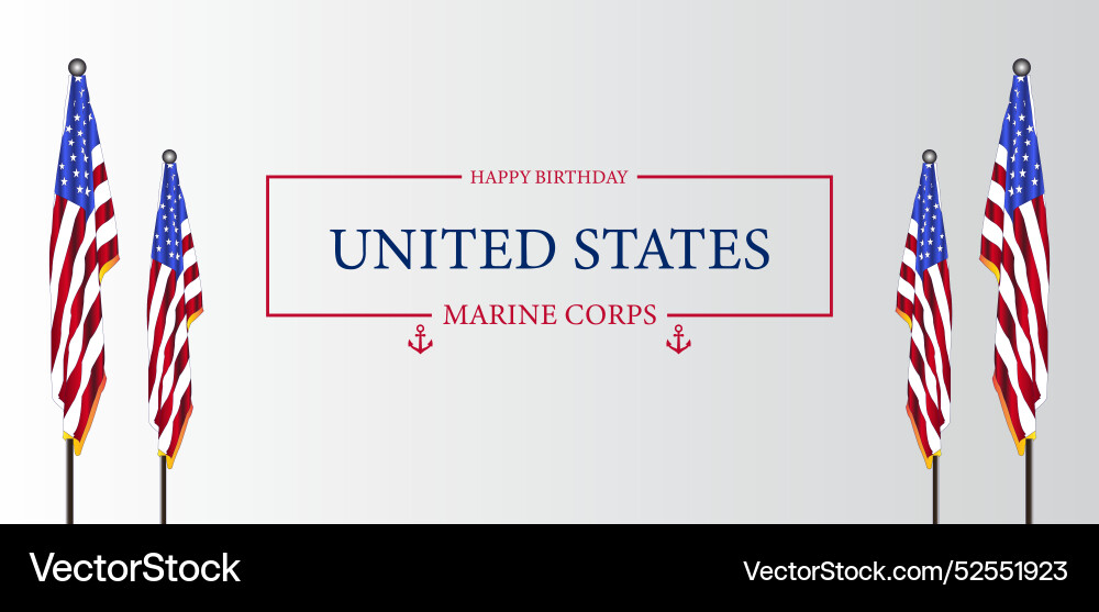 Marines birthday bash unique text design Marines birthday bash unique text design Vector Image