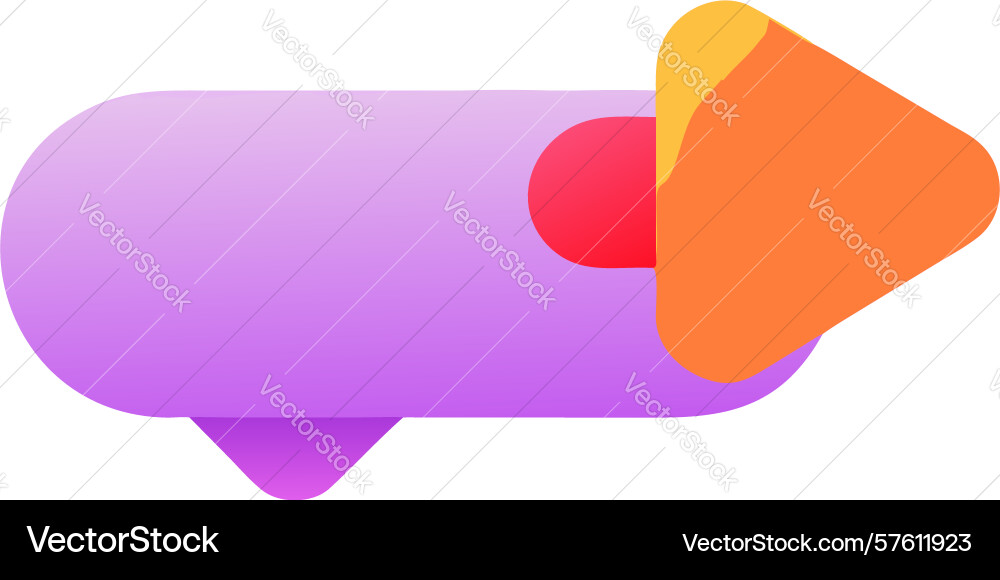 Modern gradient speech bubble play button design vector image