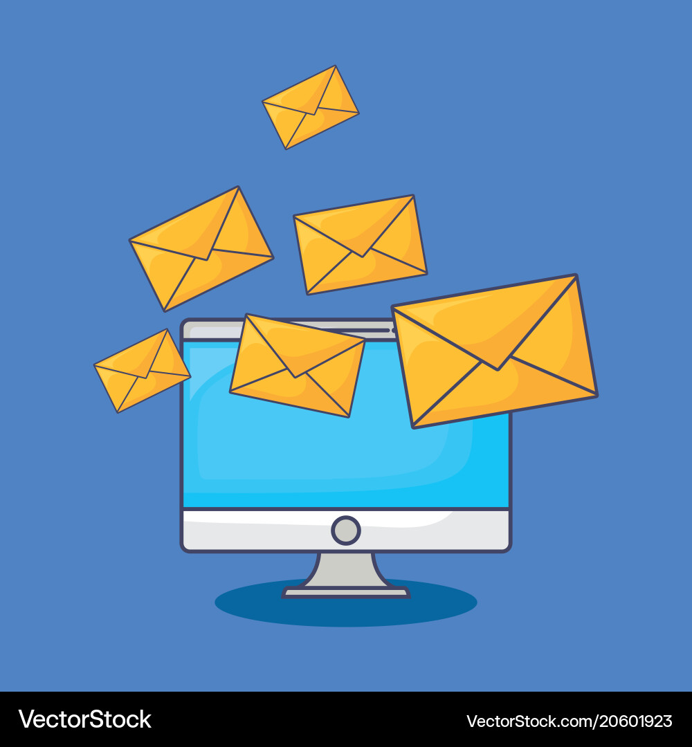 Monitor computer icon vector image