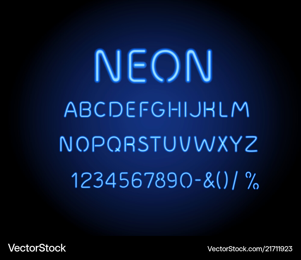 Neon glowing arrow pointer vector image