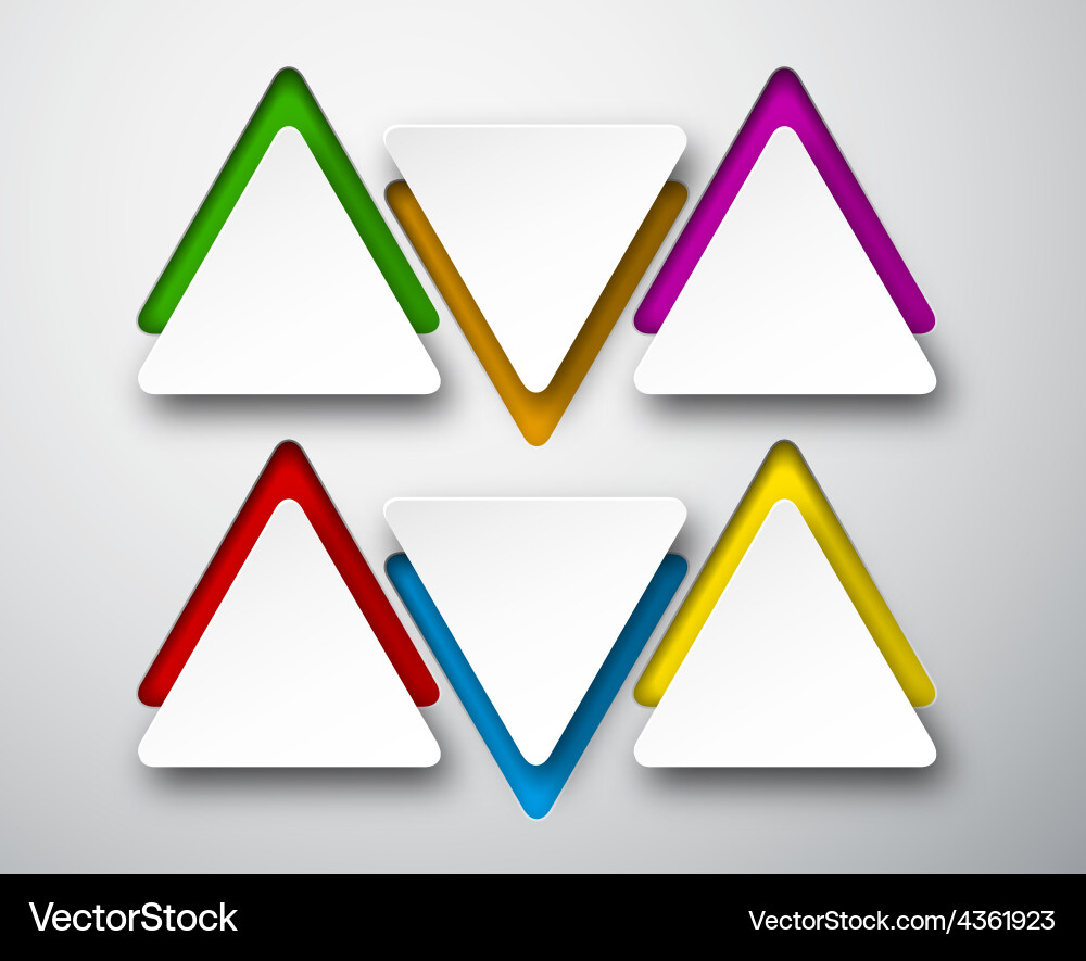Paper white triangular notes Vector Image