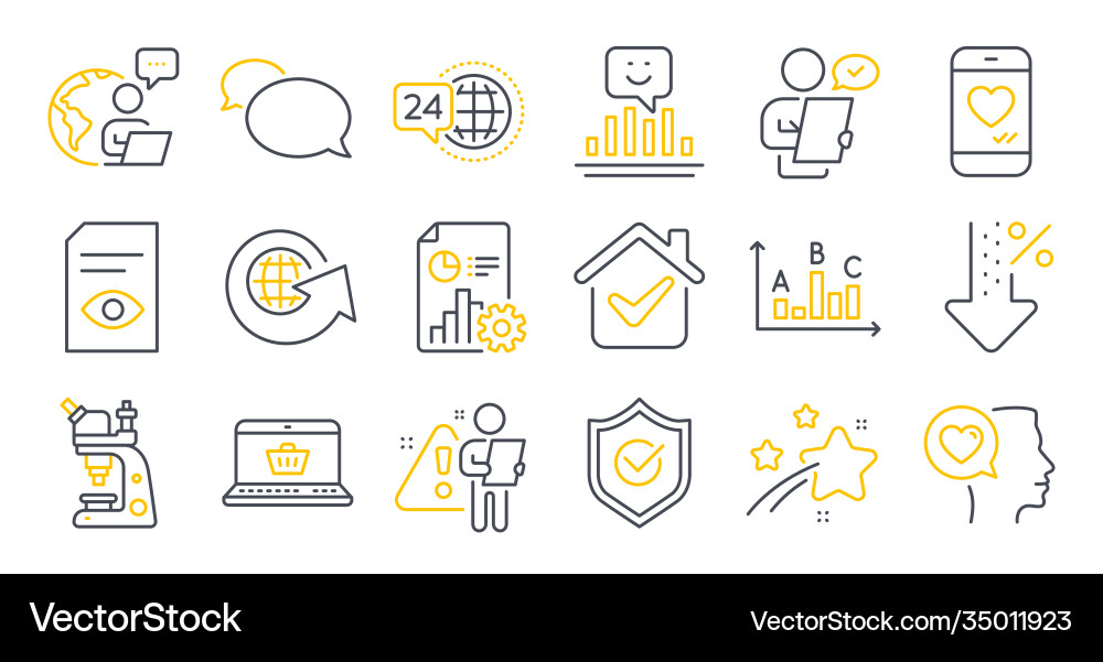 Set technology icons such as view document Set technology icons such as view document vector image