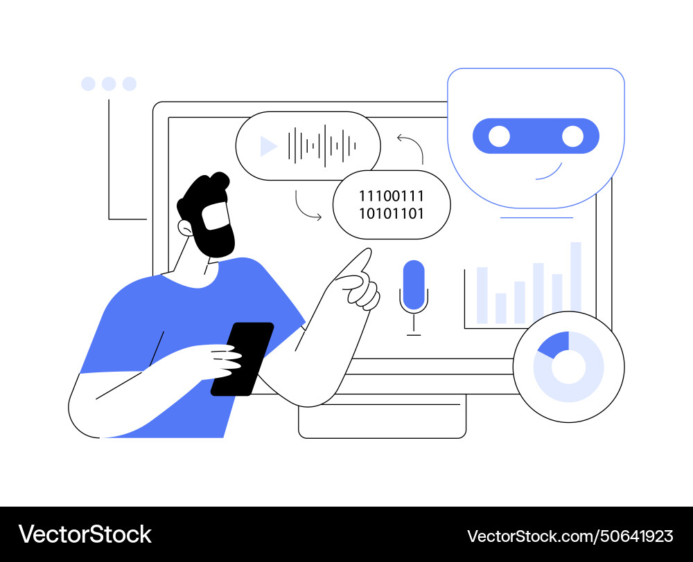 Text data analysis with nlp abstract concept Text data analysis with nlp abstract concept vector image