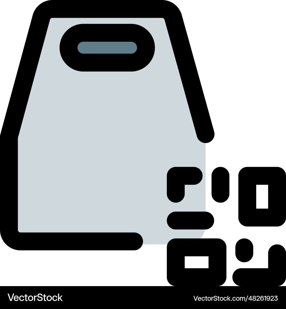 Use of qr code to order takeaways vector image