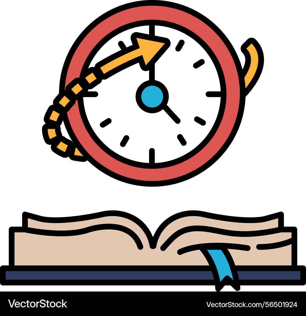 A clock with red circle and arrow pointing A clock with red circle and arrow pointing vector image