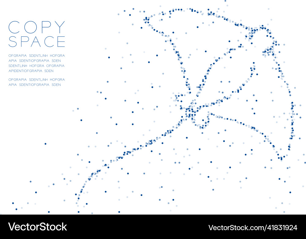 Abstract geometric circle dot molecule particle Vector Image