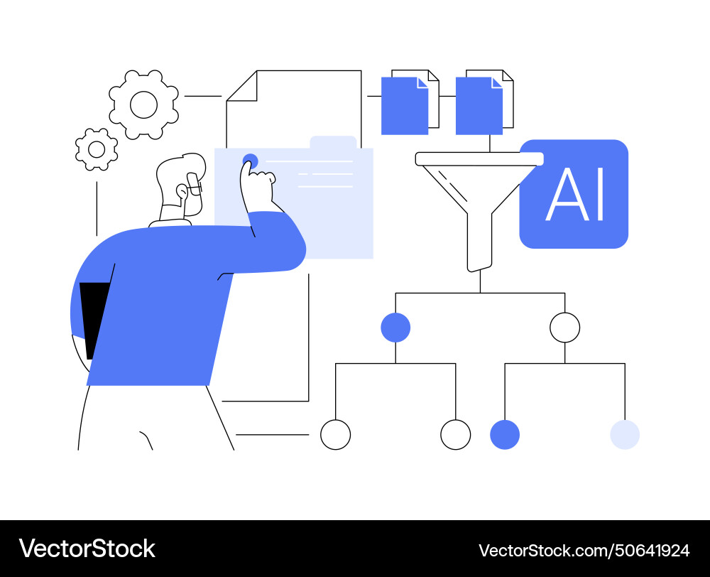 AI Data Preprocessing vector image