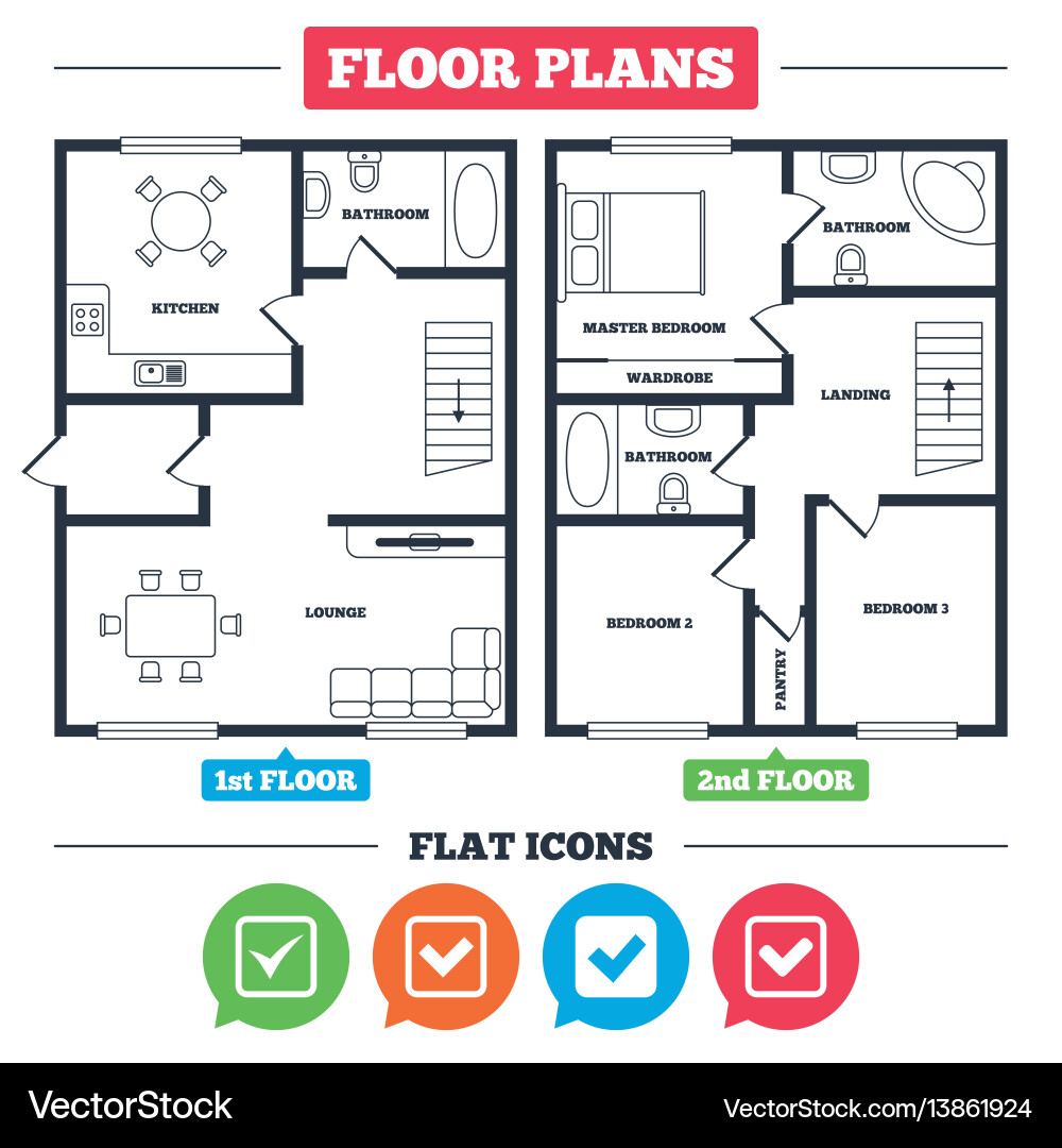 Check signs checkbox confirm icons vector image