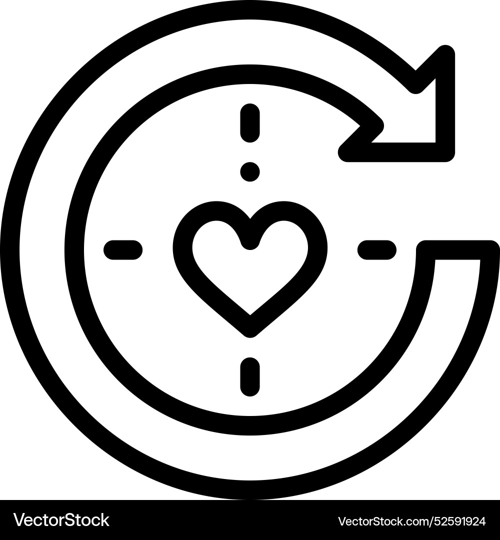 Clockwise icon thin linear style design isolated Clockwise icon thin linear style design isolated vector image