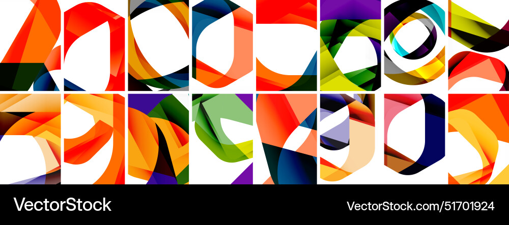 Collection of abstract background with waves Vector Image