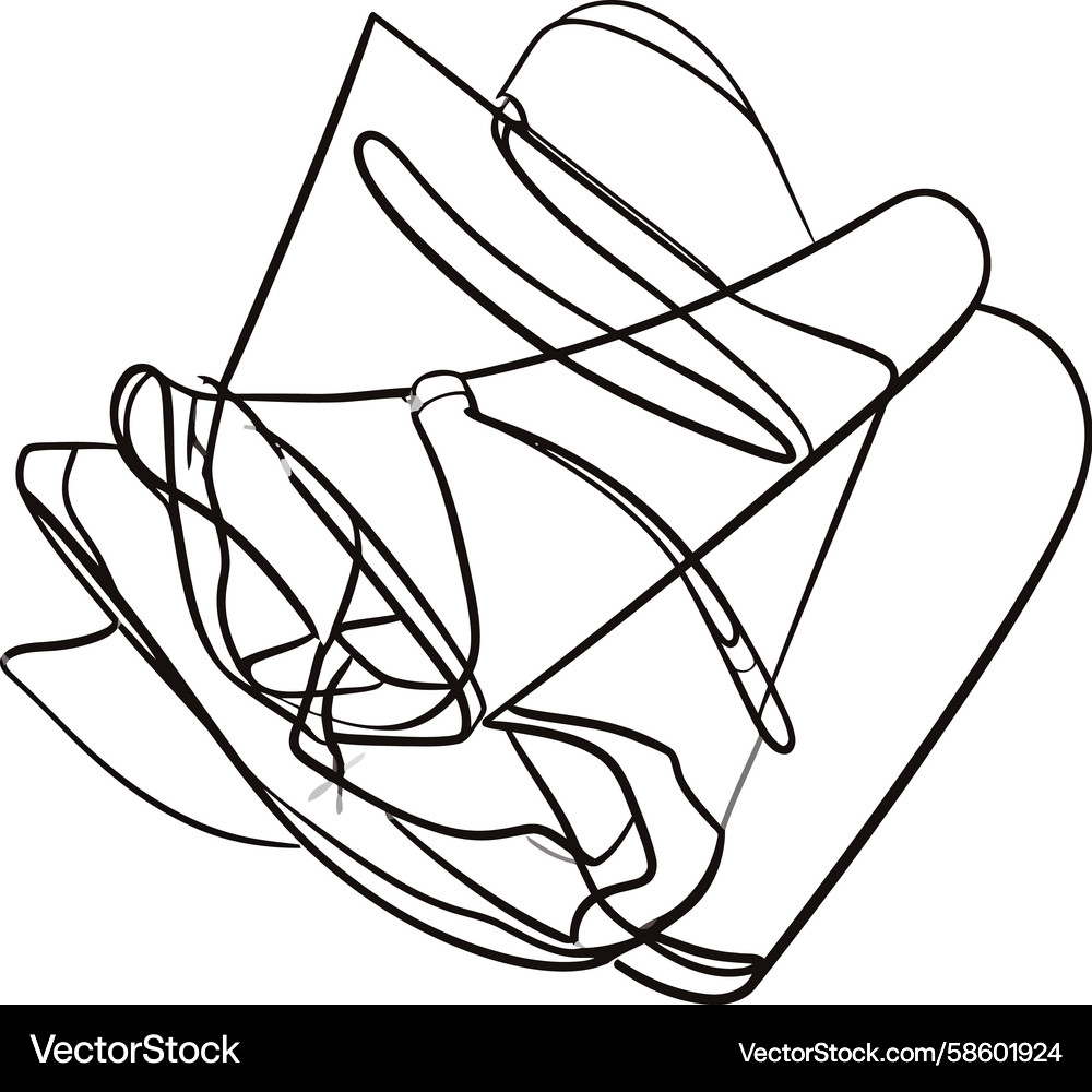 Complex abstract form created by a single Complex abstract form created by a single Vector Image