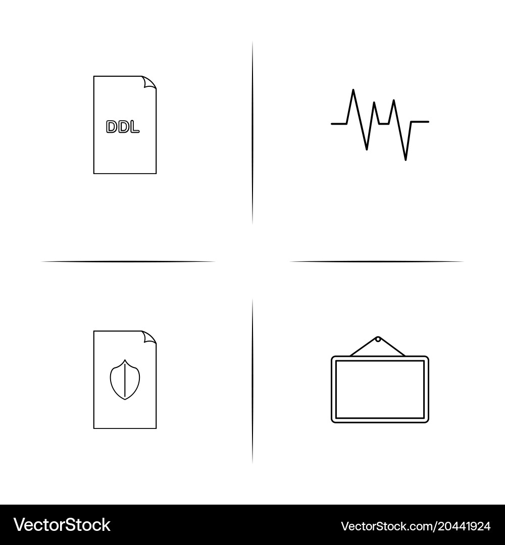 Files and folders sign simple linear icon vector image