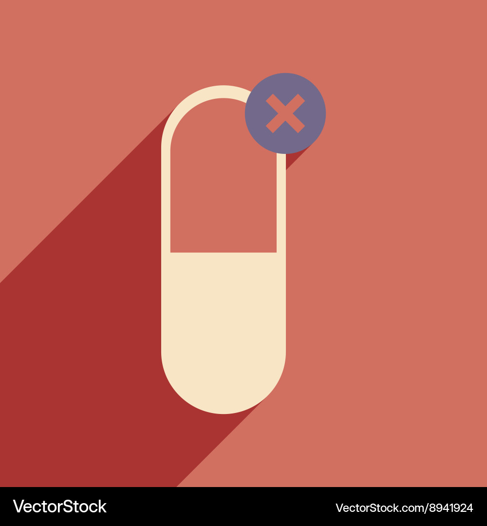 Flat with shadow icon and mobile application Vector Image