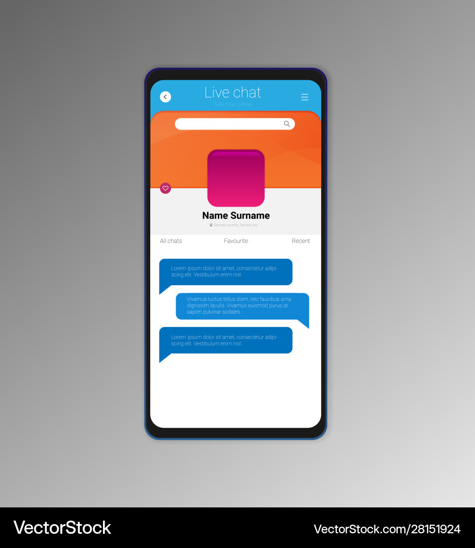 Mobile Anwendungsschnittstelle live chat ui ux gui Mobile Anwendungsschnittstelle live chat ui ux gui vektorbild
