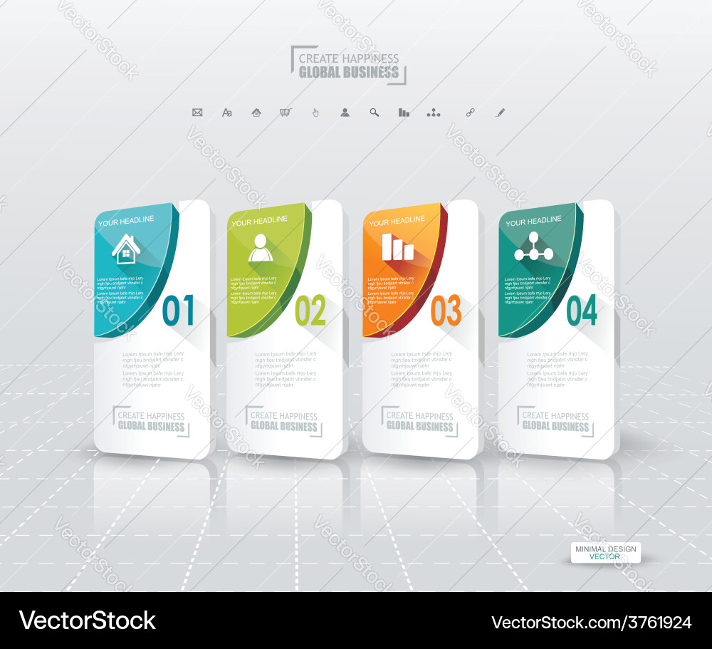 Modern options bannercan be used for workflow vector image