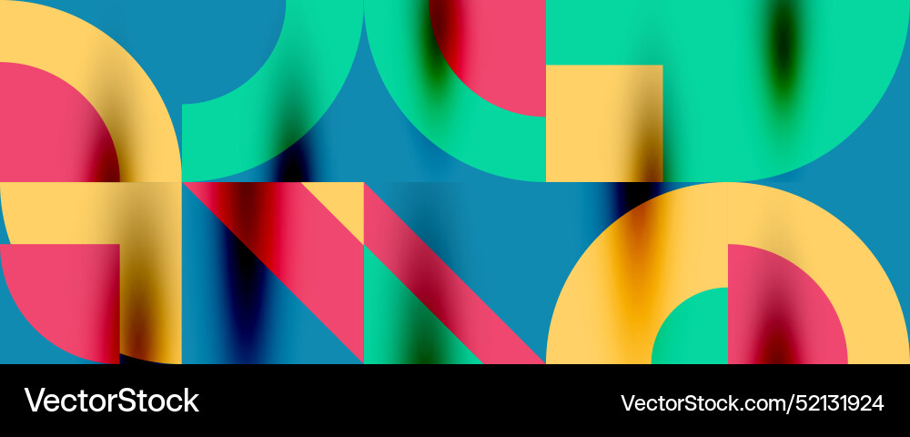 Neo memphis geometric pattern with circles Neo memphis geometric pattern with circles vector image