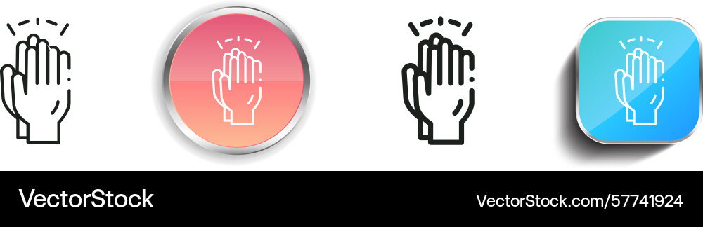 Pray icon thin linear regular and button style Pray icon thin linear regular and button style vector image