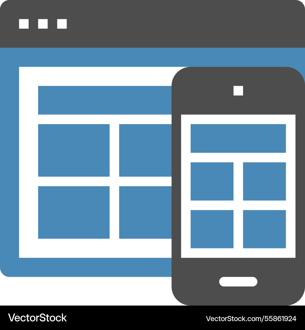 Responsive design flat web icon concept vector image