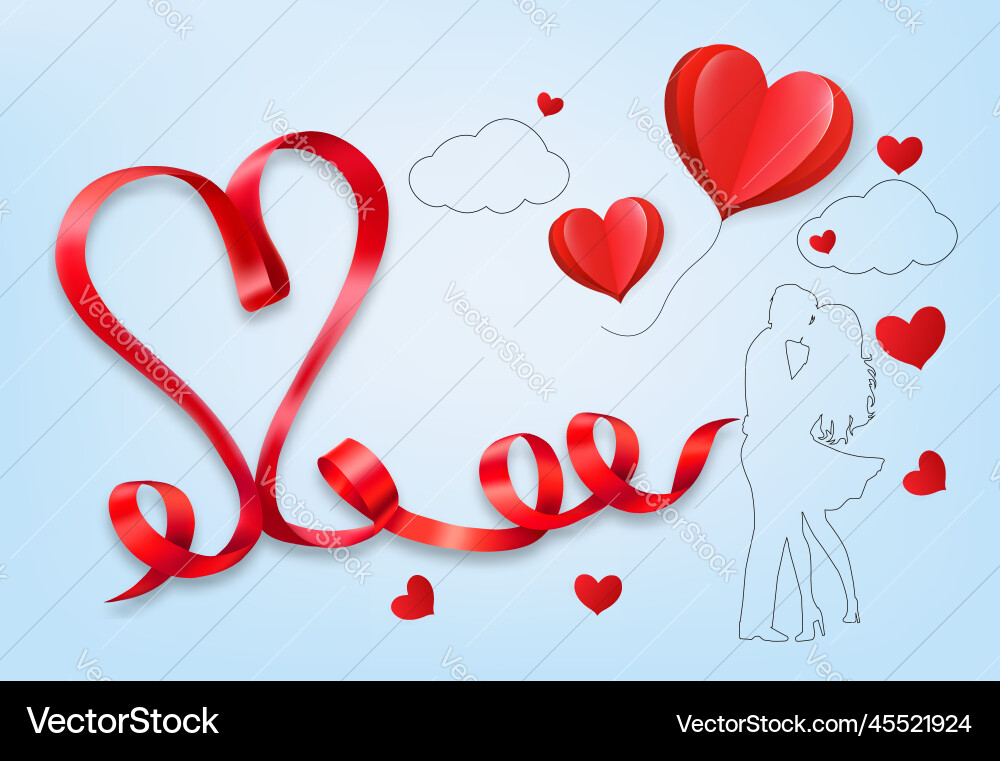 Romantic Valentine's Day Card – Royalty-Free Vector | VectorStock
