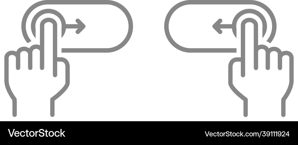 Satz von rechts links swipe Geste für ui web design Satz von rechts links swipe Geste für ui web design vektorbild