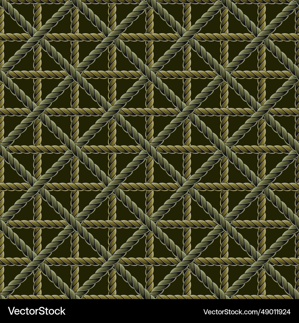Seamless green khaki pattern with rope net Seamless green khaki pattern with rope net vector image