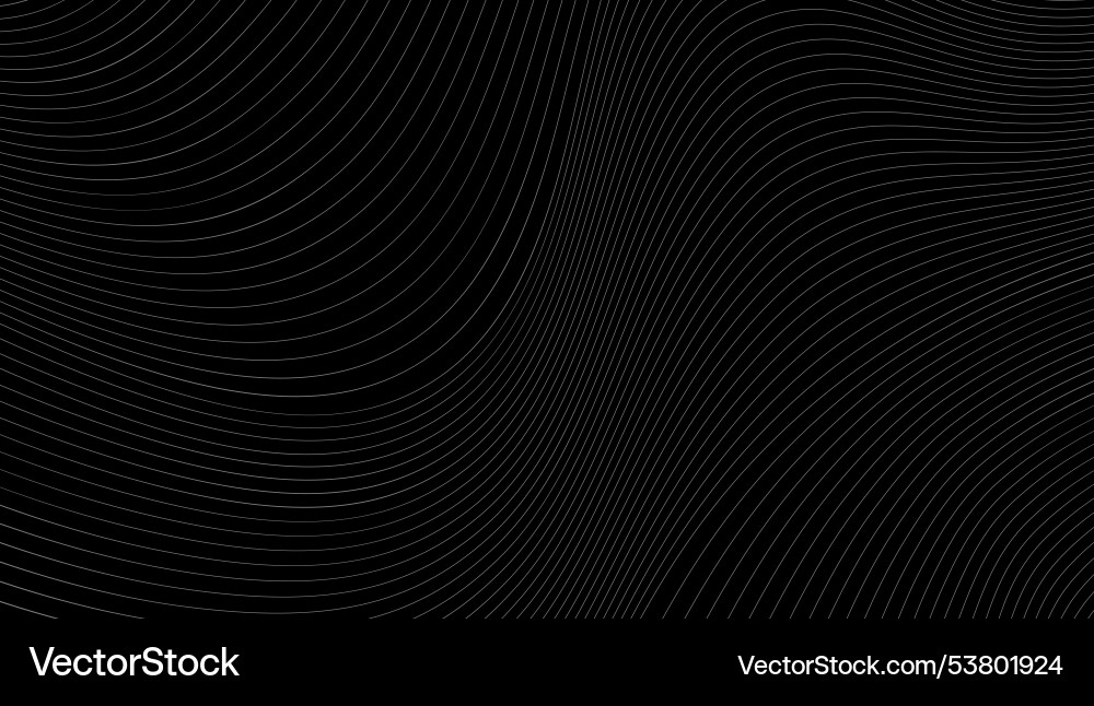 Soft curved lines pattern on a black background Soft curved lines pattern on a black background vector image