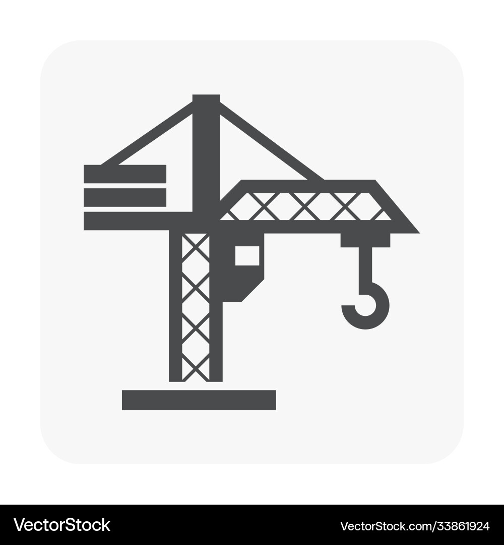 Tower crane icon Royalty Free Vector Image - VectorStock