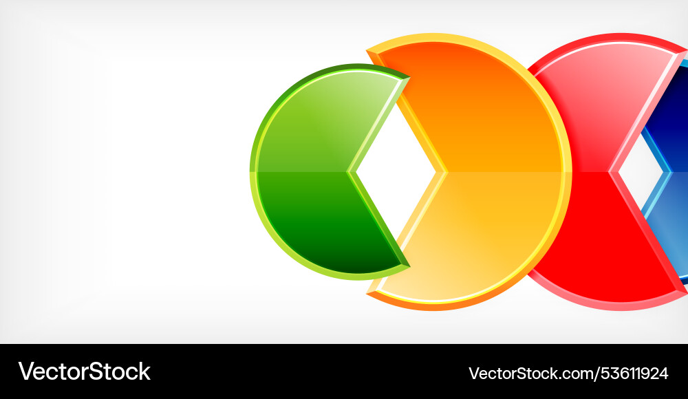 Trendy round shapes with triangular angle design Vector Image