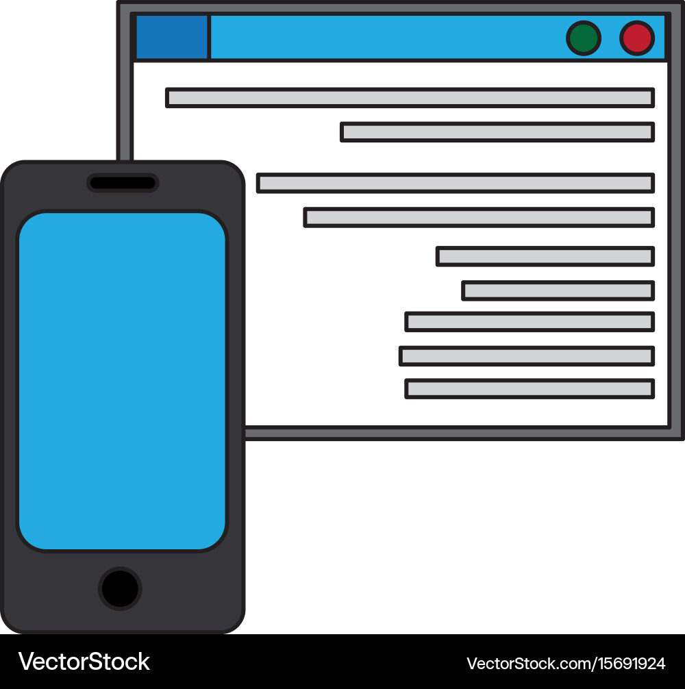Web screen smartphone app site page Vector Image