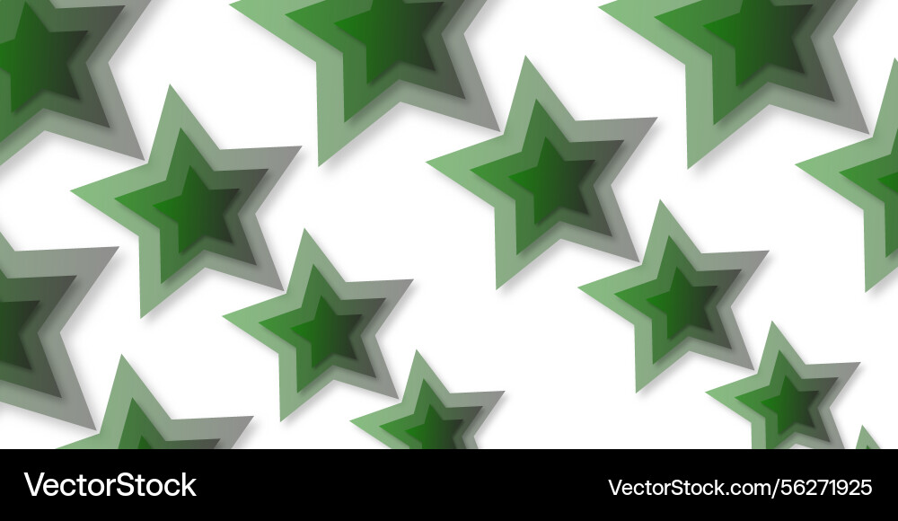 Abstract seamless pattern of star with soft shadow Vector Image