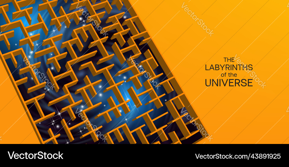 abstrakt futuristisch helles Banner 3d maze Abstrakt futuristisch helles Banner 3d maze vektorbild
