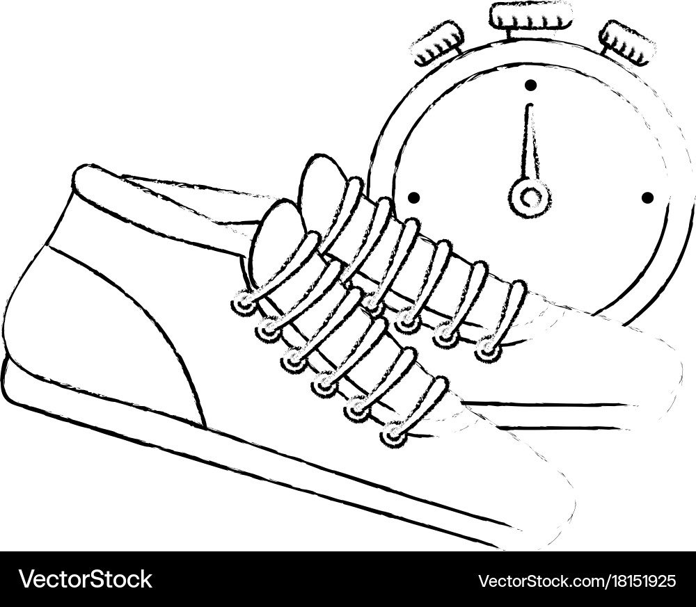 Chronometer timer with tennis Vector Image