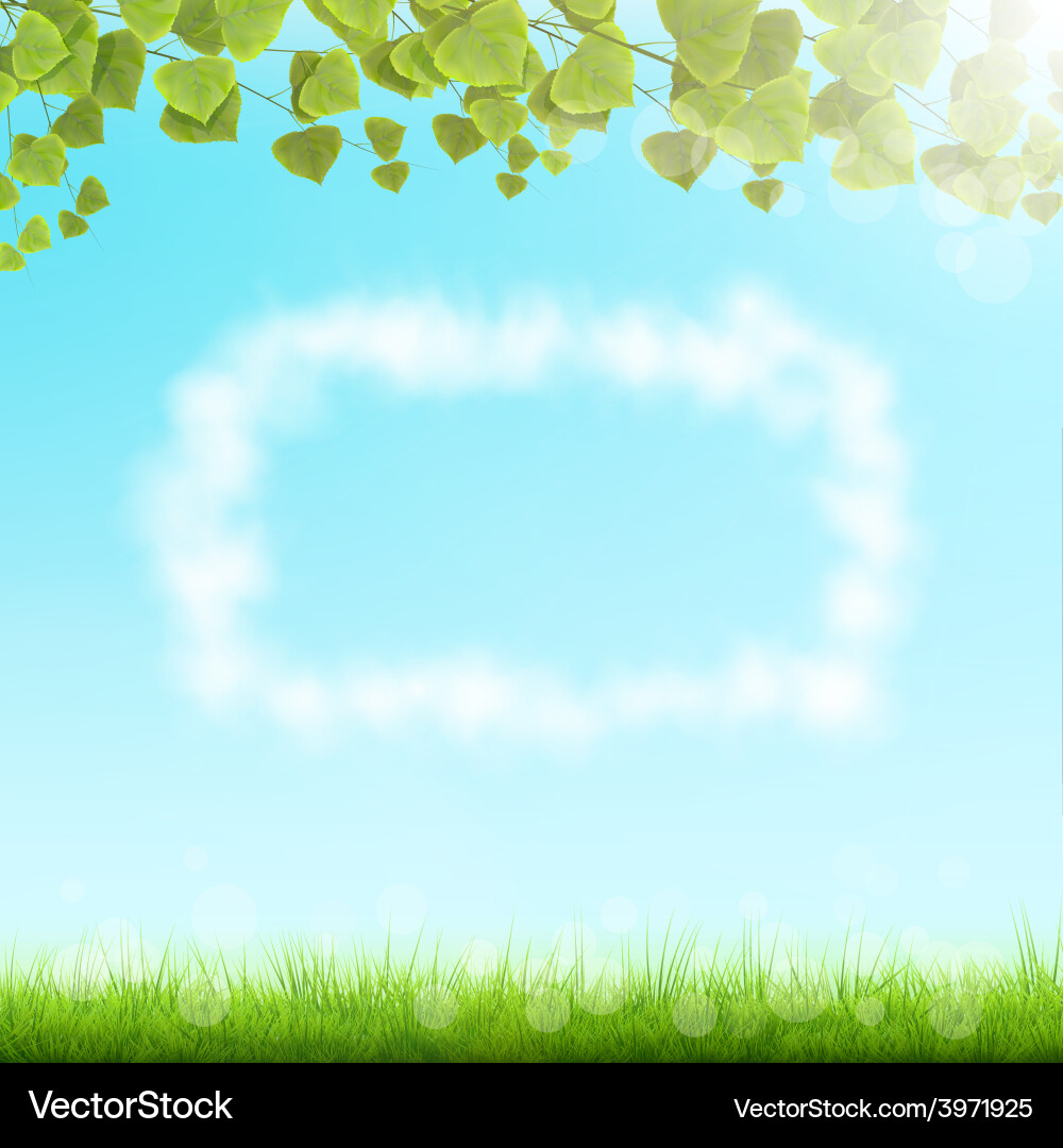 Cloud frame on sky background Vector Image