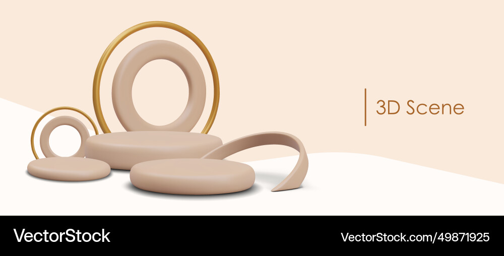 Composition with circle on background concept Vector Image