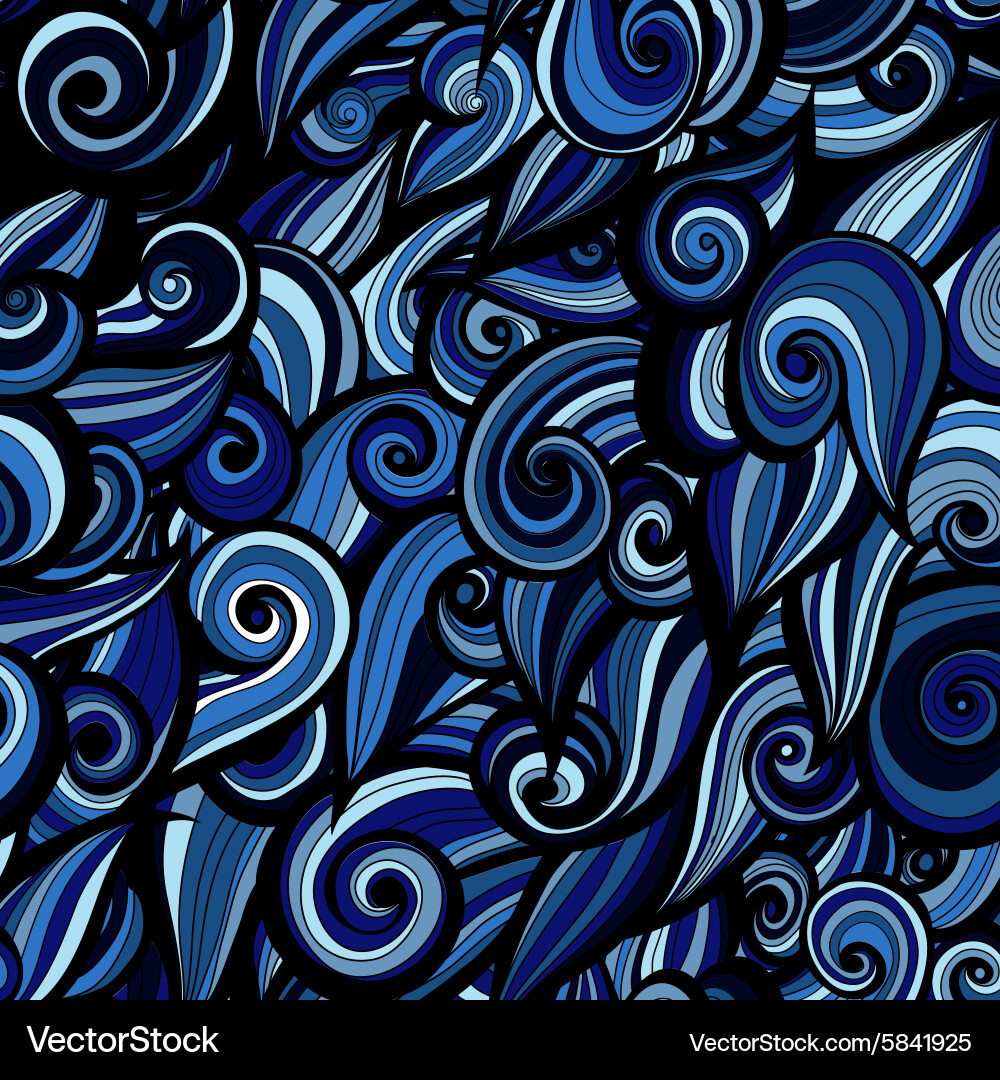 Curl abstract pattern with multicolored waves Vector Image