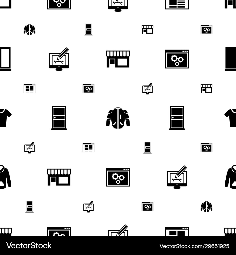 Front icons pattern seamless included editable Front icons pattern seamless included editable vector image