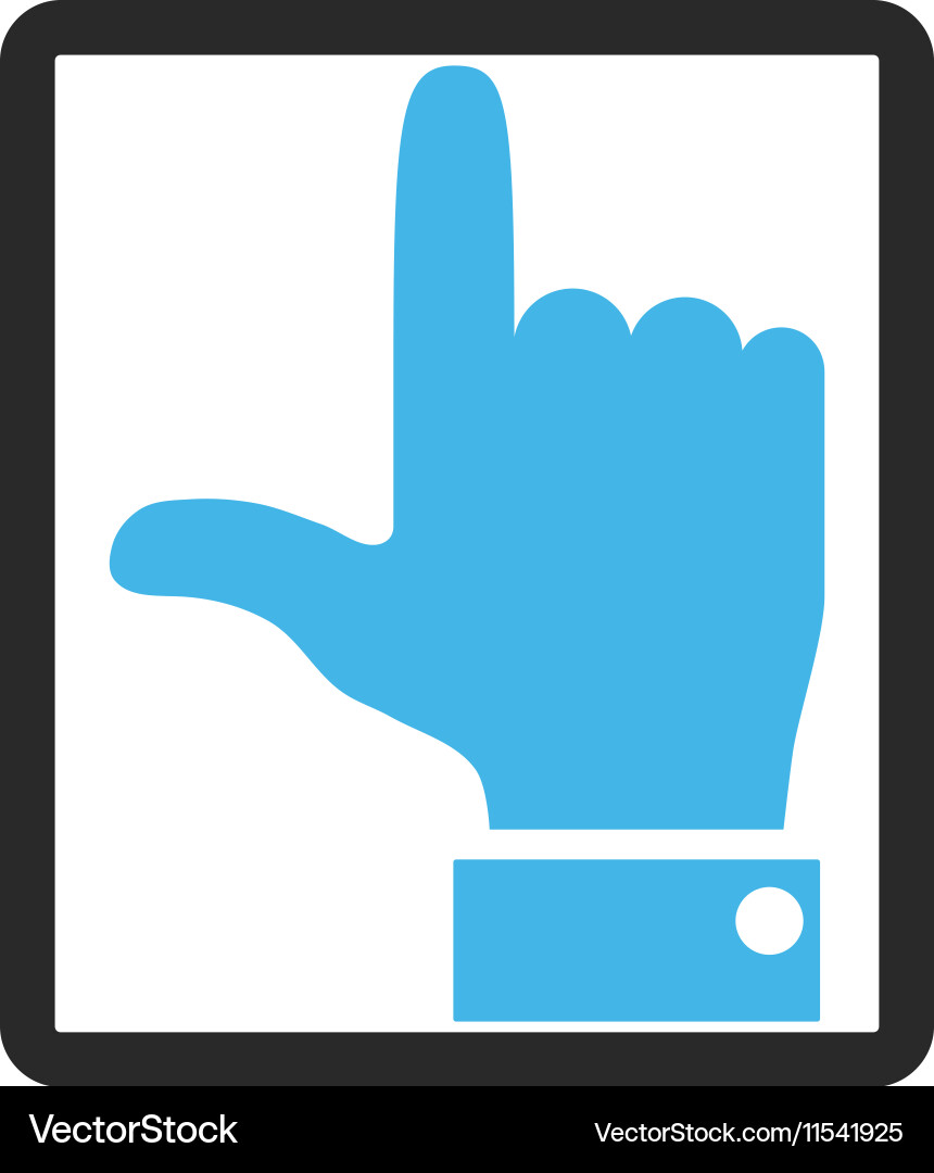 Hand pointer up framed icon vector image
