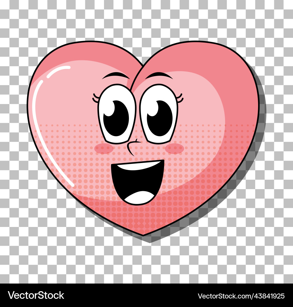 Heart with face expression Vector Image