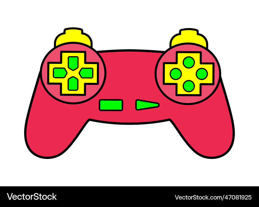 Joystick gamepad retro game console Joystick gamepad retro game console vector image