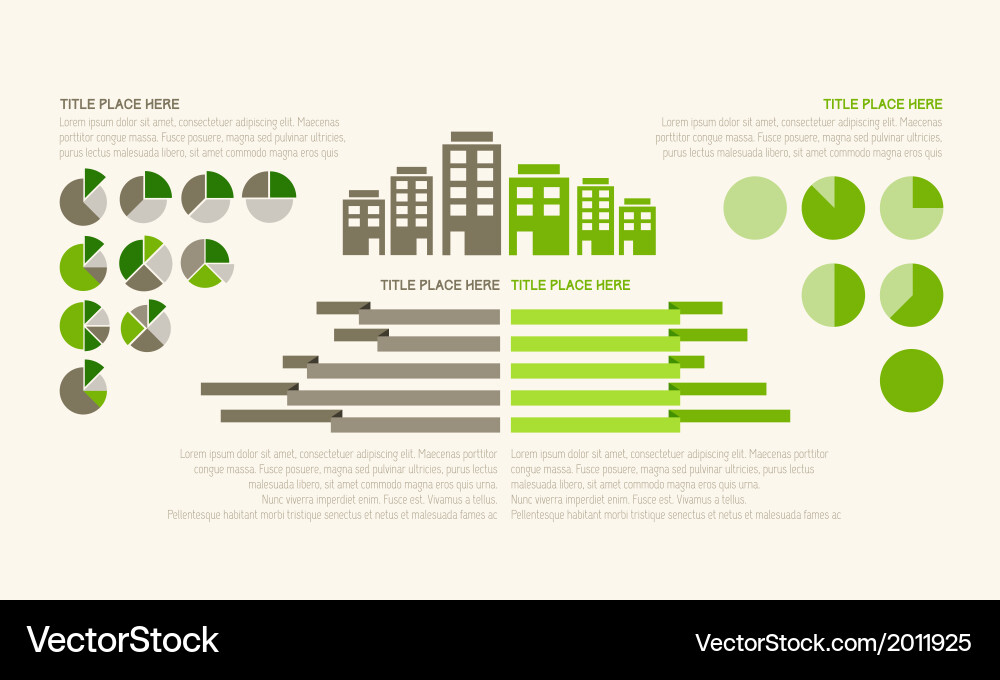 Modern Data Chart Elements vector image