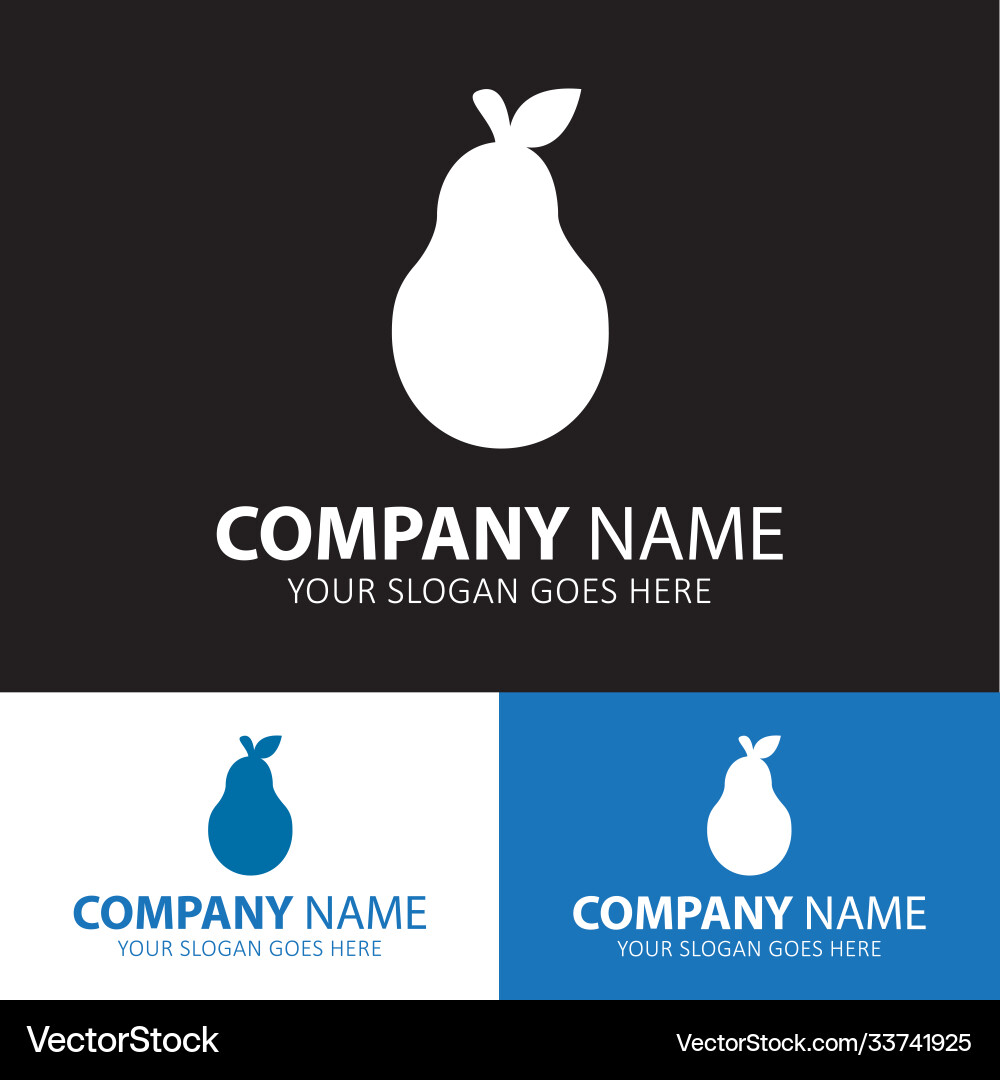 Pear icon for web and mobile vector image