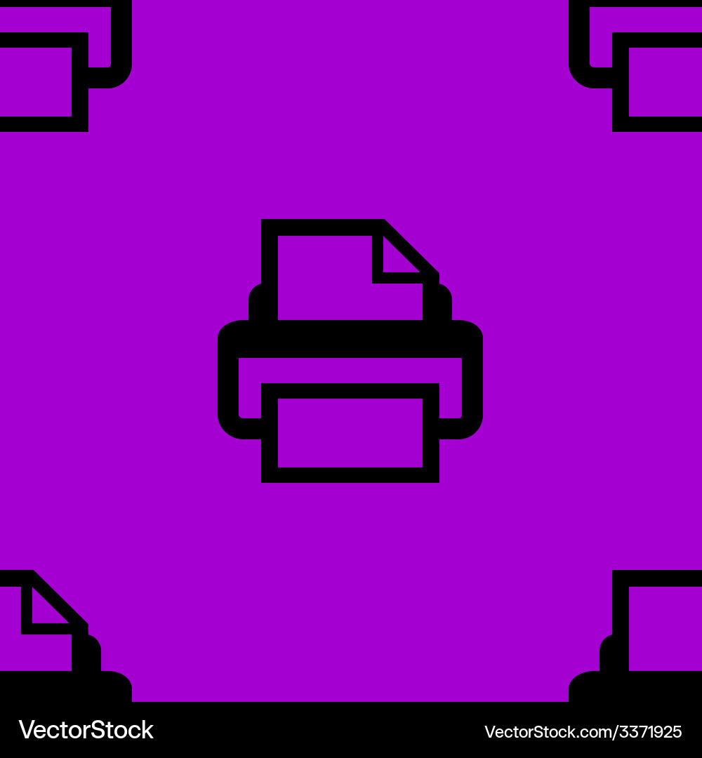 Printer web icon flat design seamless pattern vector image