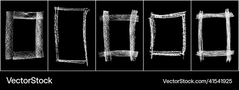 Set of monochrome frame for design Vector Image
